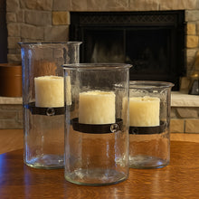 Load image into Gallery viewer, Hurricane Glass Candle Holders, set of 3
