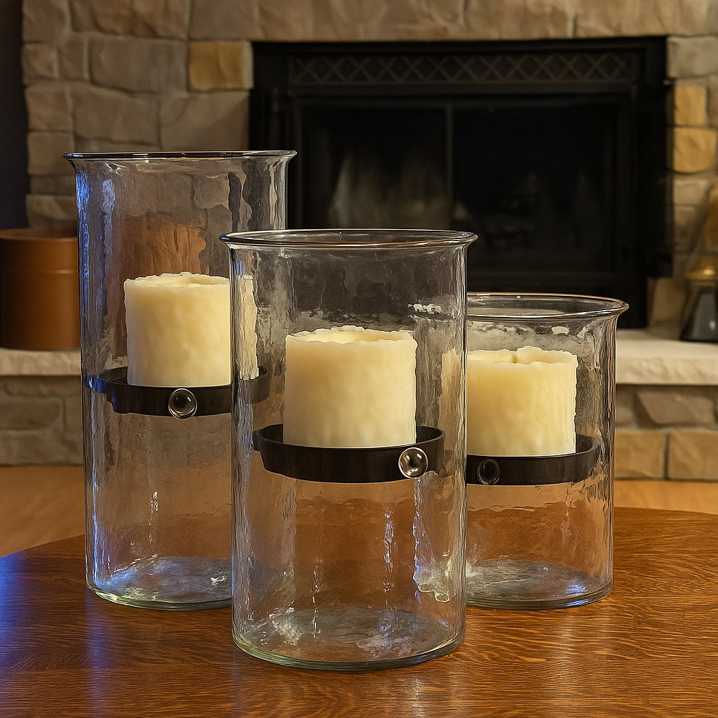 Hurricane Glass Candle Holders